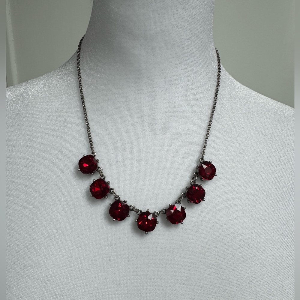 Elegant Red Gemstone Necklace